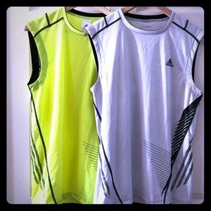 2 men size medium Addidas training shirts